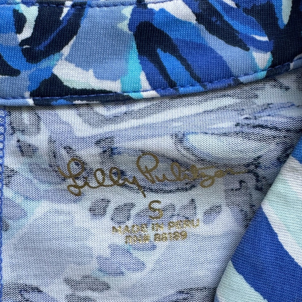 🩵 LILLY PULITZER Emile Dress in Zanzibar Blue Print Sleeveless Size S - Picture 4 of 6